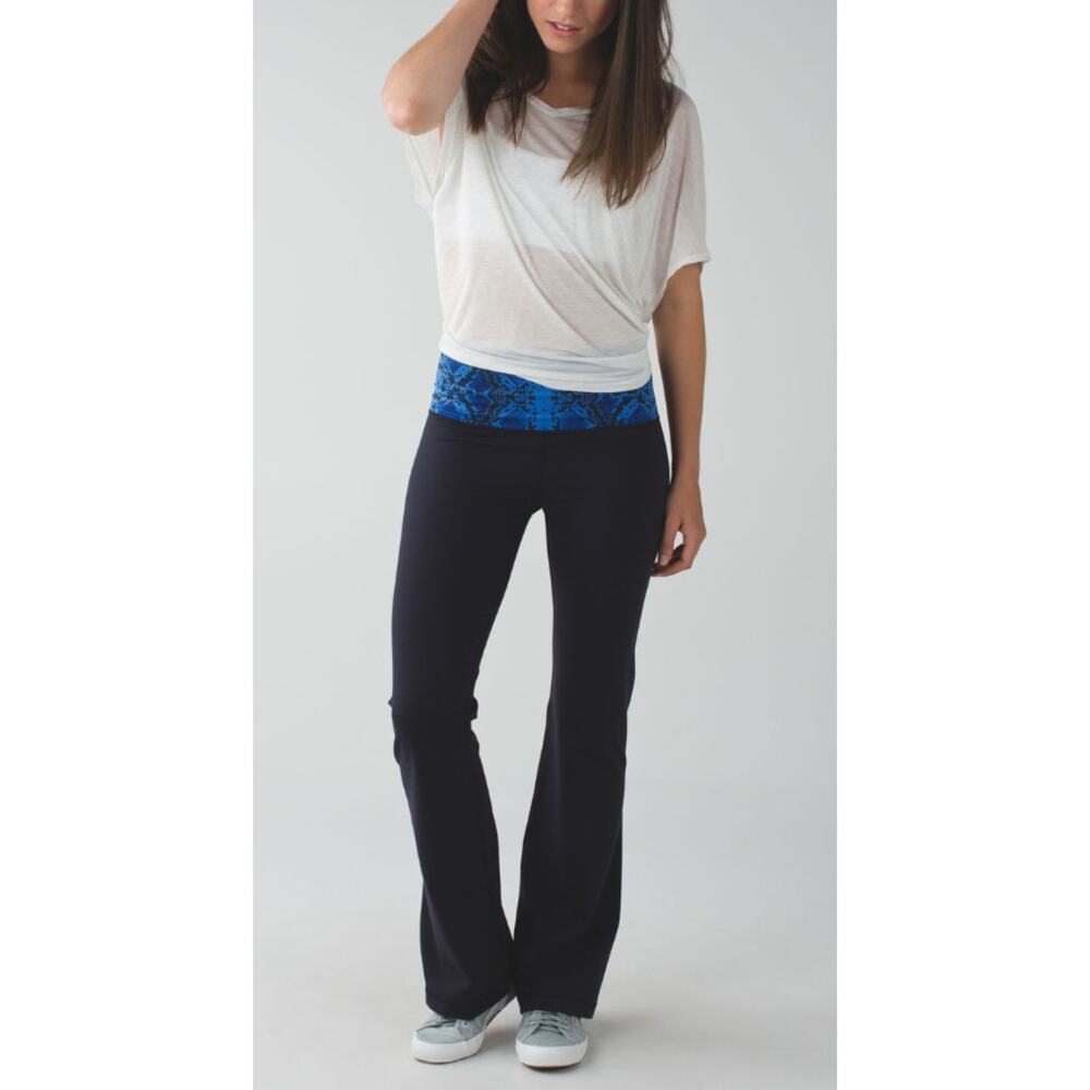 Lululemon Groove Pant III Naval Blue Mini Ziggy Snake Yoga Leggings Y2K Lounge